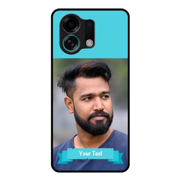 Oppo K13 Turbo Pro 5G Custom Glass Phone Case - Blue Color Design Oppo K13 Turbo Pro 5G Custom Glass Phone Case - Blue Color Design