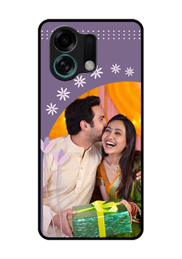 Oppo K13 Turbo Pro 5G Custom Glass Phone Case - Lavender Flowers Design