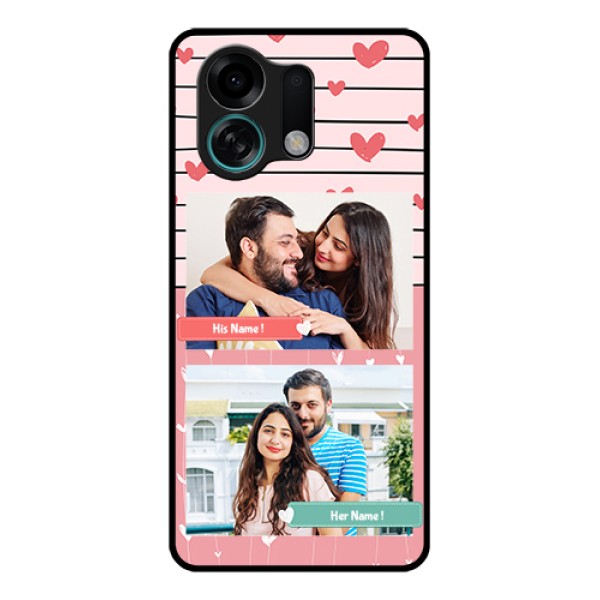 Oppo K13 Turbo Pro 5G Custom Glass Phone Case - Photo With Heart Design