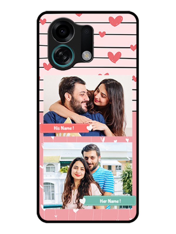 Custom Oppo K13 Turbo Pro 5G Custom Glass Phone Case - Photo With Heart Design