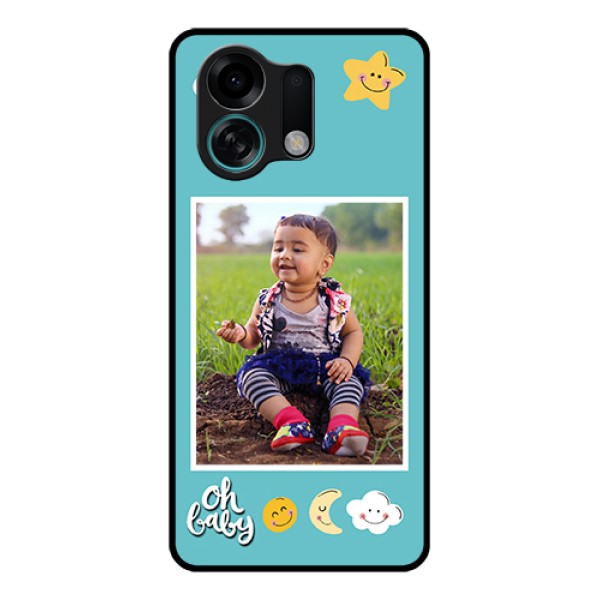 Oppo K13 Turbo Pro 5G Custom Glass Phone Case - Smiley Kids Stars Design