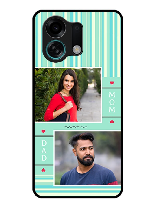 Custom Oppo K13 Turbo Pro 5G Custom Glass Phone Case - Mom & Dad Pic Design