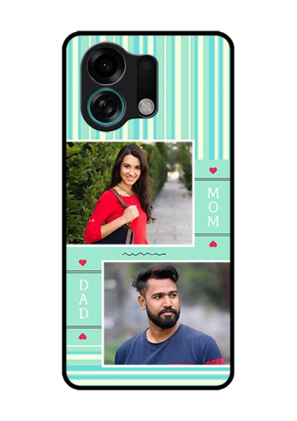 Oppo K13 Turbo Pro 5G Custom Glass Phone Case - Mom & Dad Pic Design