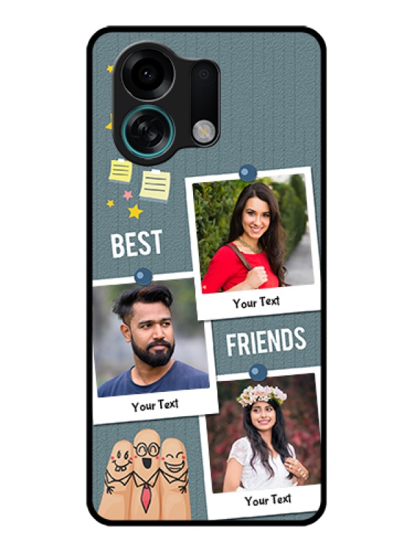 Custom Oppo K13 Turbo Pro 5G Custom Glass Phone Case - Sticky Frames And Friendship Design