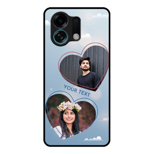 Oppo K13 Turbo Pro 5G Custom Glass Phone Case - Blue Color Couple Design