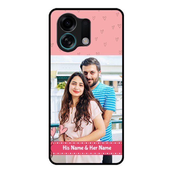Oppo K13 Turbo Pro 5G Custom Glass Phone Case - Love Design Peach Color Oppo K13 Turbo Pro 5G Custom Glass Phone Case - Love Design Peach Color