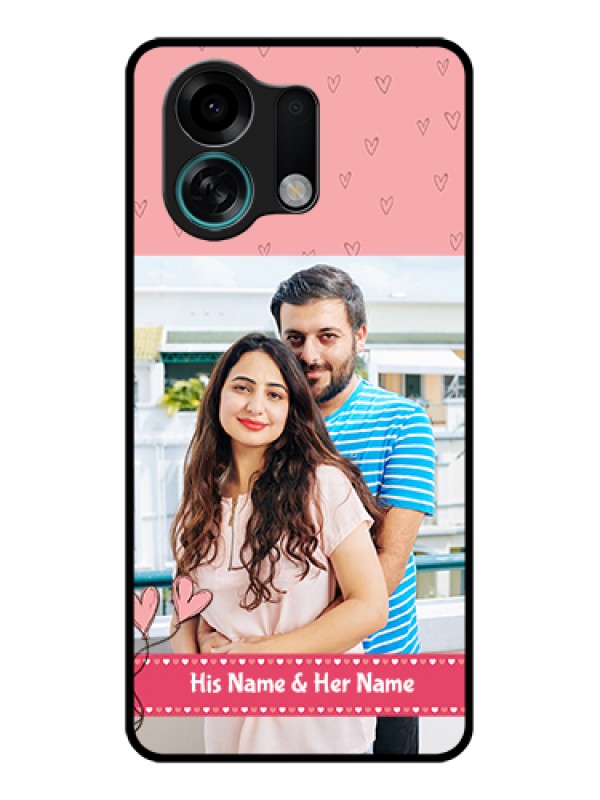 Custom Oppo K13 Turbo Pro 5G Custom Glass Phone Case - Love Design Peach Color