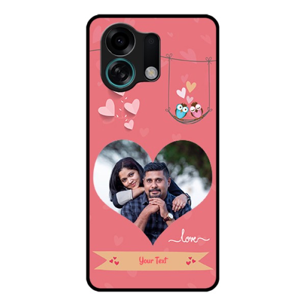 Oppo K13 Turbo Pro 5G Custom Glass Phone Case - Peach Color Love Design Oppo K13 Turbo Pro 5G Custom Glass Phone Case - Peach Color Love Design