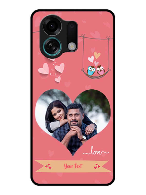 Custom Oppo K13 Turbo Pro 5G Custom Glass Phone Case - Peach Color Love Design