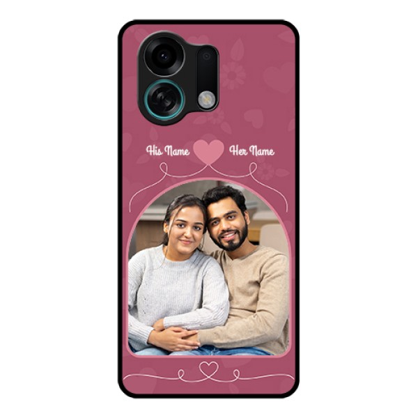 Oppo K13 Turbo Pro 5G Custom Glass Phone Case - Love Floral Design
