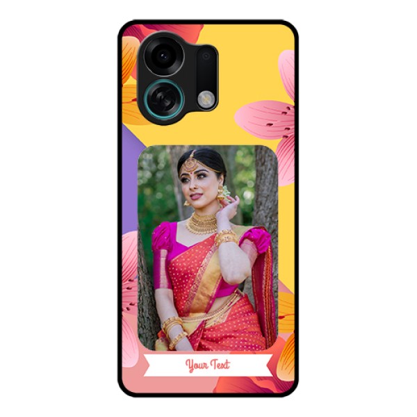 Oppo K13 Turbo Pro 5G Custom Glass Phone Case - 3 Image With Vintage Floral Design Oppo K13 Turbo Pro 5G Custom Glass Phone Case - 3 Image With Vintage Floral Design