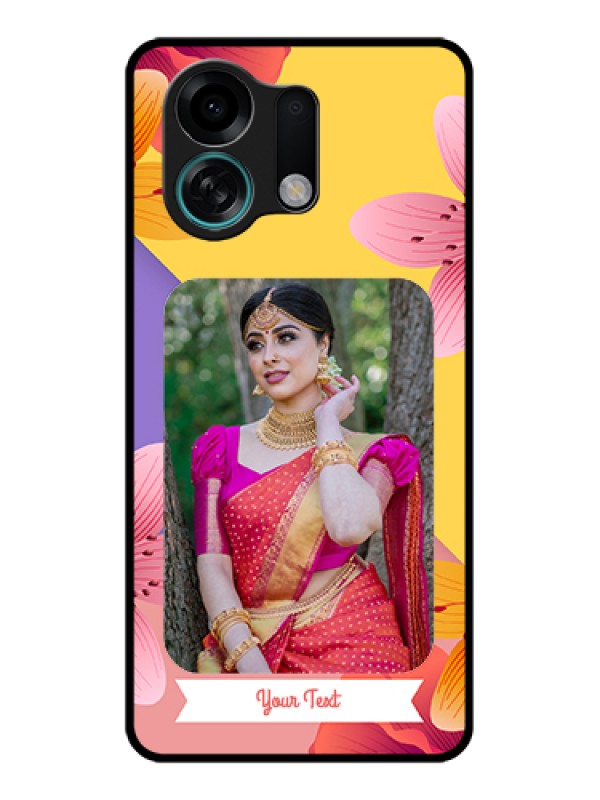 Custom Oppo K13 Turbo Pro 5G Custom Glass Phone Case - 3 Image With Vintage Floral Design