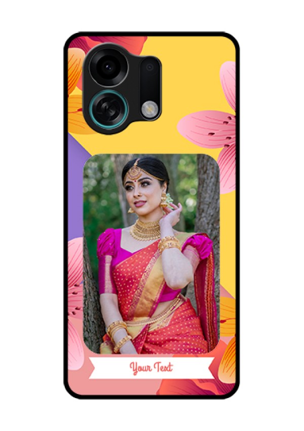 Oppo K13 Turbo Pro 5G Custom Glass Phone Case - 3 Image With Vintage Floral Design
