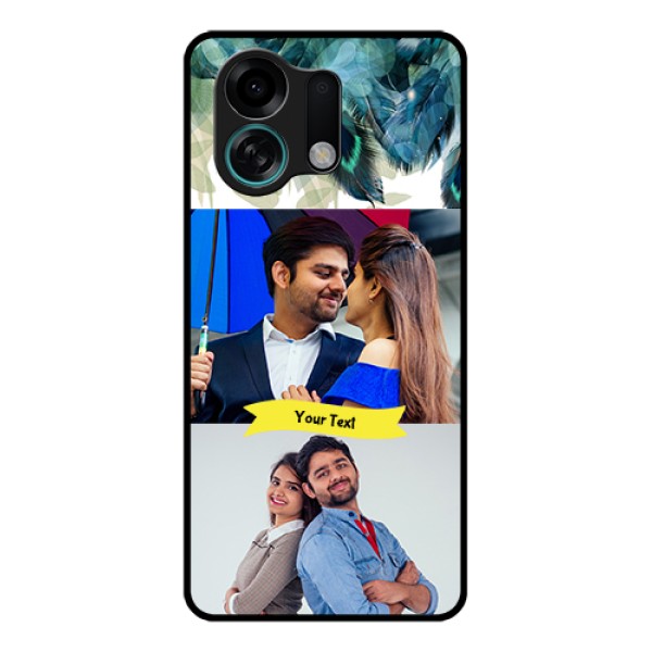 Oppo K13 Turbo Pro 5G Custom Glass Phone Case - Image With Boho Peacock Feather Design Oppo K13 Turbo Pro 5G Custom Glass Phone Case - Image With Boho Peacock Feather Design