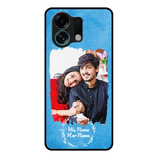 Oppo K13 Turbo Pro 5G Custom Glass Phone Case - Blue Color Vintage Design Oppo K13 Turbo Pro 5G Custom Glass Phone Case - Blue Color Vintage Design