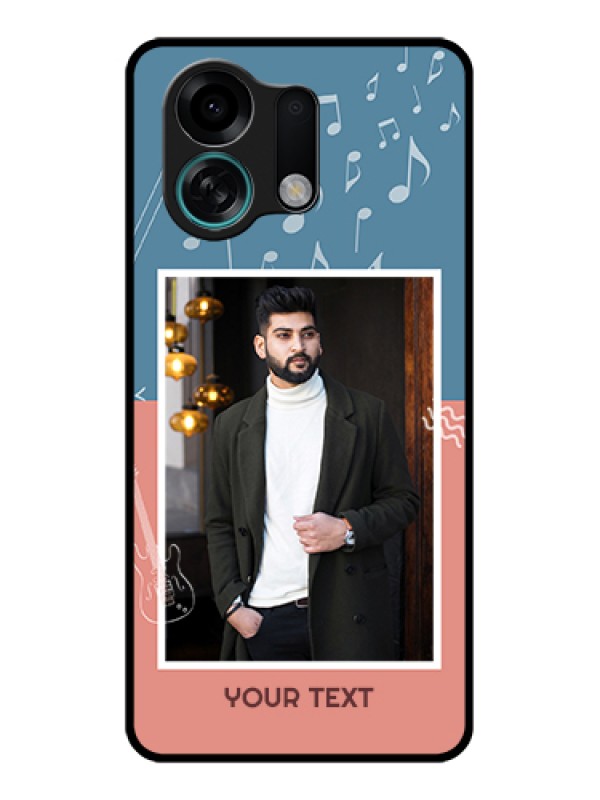 Custom Oppo K13 Turbo Pro 5G Custom Glass Phone Case - With Color Musical Note Design