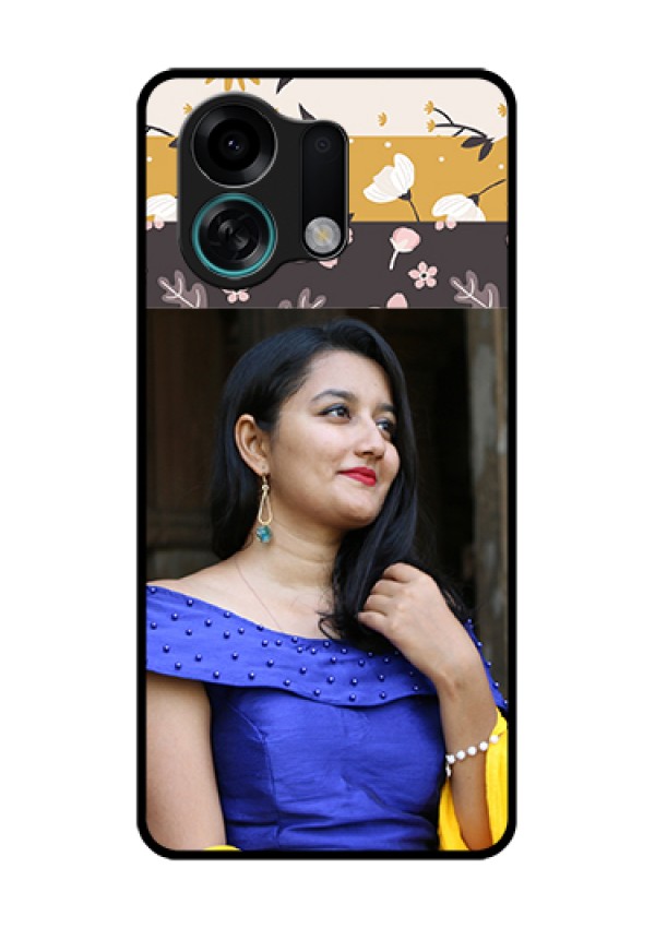 Oppo K13 Turbo Pro 5G Custom Glass Phone Case - Stylish Floral Design