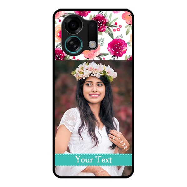 Oppo K13 Turbo Pro 5G Custom Glass Phone Case - Water Colors Floral Design Oppo K13 Turbo Pro 5G Custom Glass Phone Case - Water Colors Floral Design