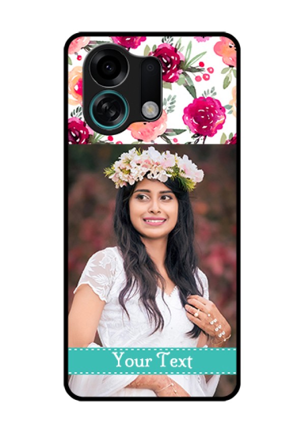 Oppo K13 Turbo Pro 5G Custom Glass Phone Case - Water Colors Floral Design
