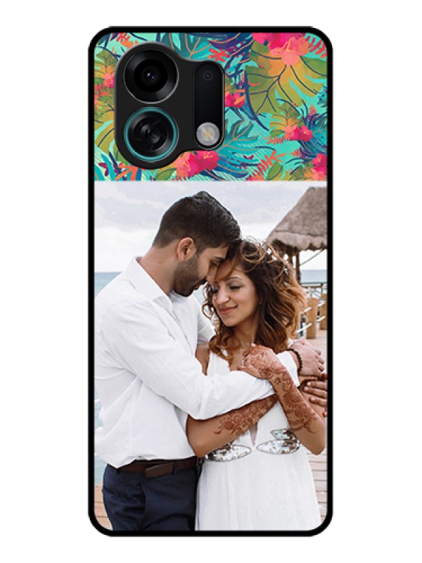 Custom Oppo K13 Turbo Pro 5G Custom Glass Phone Case - Watercolor Floral Design