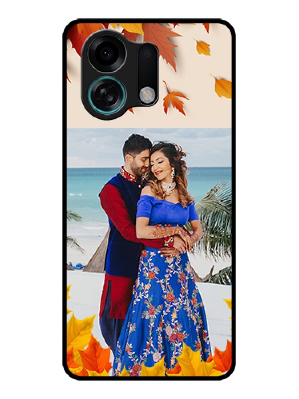 Custom Oppo K13 Turbo Pro 5G Custom Glass Phone Case - Autumn Maple Leaves Design