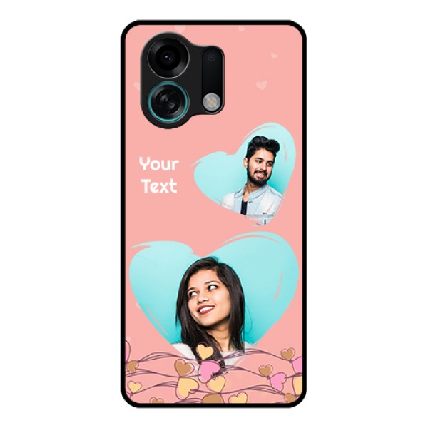 Oppo K13 Turbo Pro 5G Custom Glass Phone Case - Love Doodle Design