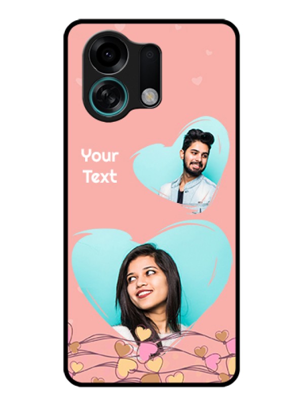 Custom Oppo K13 Turbo Pro 5G Custom Glass Phone Case - Love Doodle Design