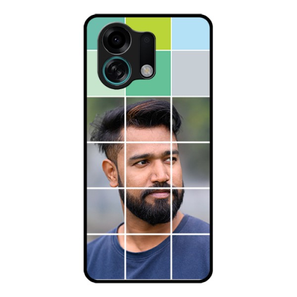 Oppo K13 Turbo Pro 5G Custom Glass Phone Case - With White Box Pattern