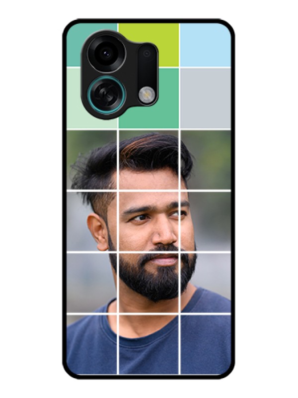 Custom Oppo K13 Turbo Pro 5G Custom Glass Phone Case - With White Box Pattern