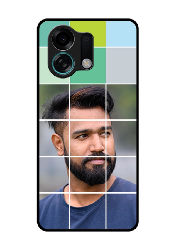 Oppo K13 Turbo Pro 5G Custom Glass Phone Case - With White Box Pattern
