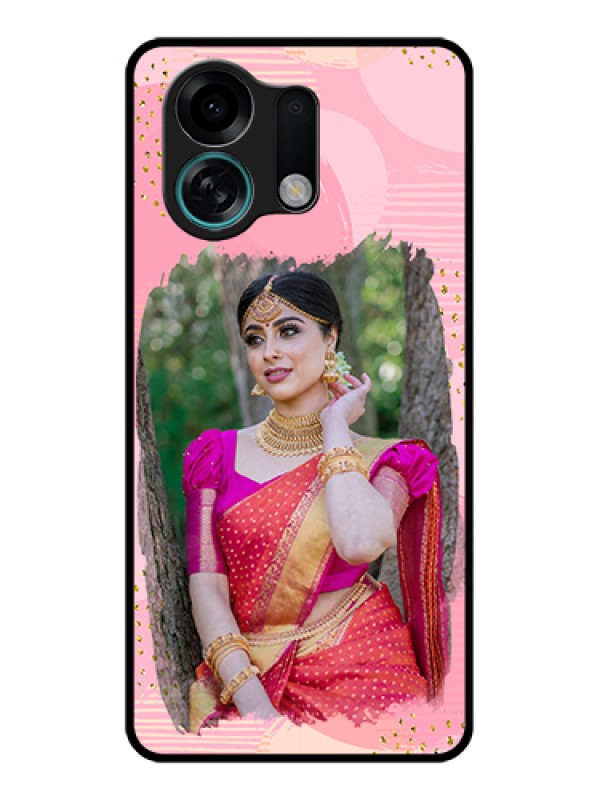 Custom Oppo K13 Turbo Pro 5G Custom Glass Phone Case - Gold Glitter Splash Design