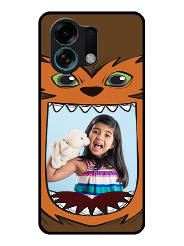 Custom Oppo K13 Turbo Pro 5G Custom Glass Phone Case - Owl Monster Back Case Design