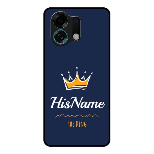 Oppo K13 Turbo Pro 5G Custom Glass Phone Case - King With Name Design