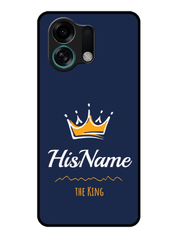 Custom Oppo K13 Turbo Pro 5G Custom Glass Phone Case - King With Name Design