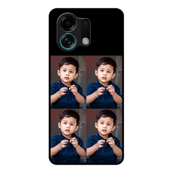 Oppo K13 Turbo Pro 5G Custom Glass Phone Case - 4 Image Holder Design