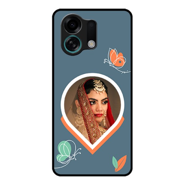 Oppo K13 Turbo Pro 5G Custom Glass Phone Case - Droplet Butterflies Design Oppo K13 Turbo Pro 5G Custom Glass Phone Case - Droplet Butterflies Design