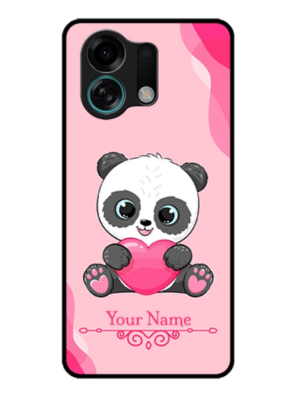 Custom Oppo K13 Turbo Pro 5G Custom Glass Phone Case - Cute Panda Design