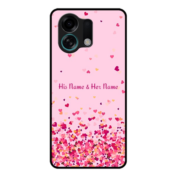 Oppo K13 Turbo Pro 5G Custom Glass Phone Case - Floating Hearts Design