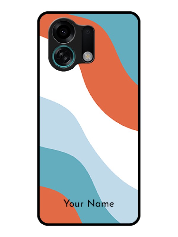 Custom Oppo K13 Turbo Pro 5G Custom Glass Phone Case - Coloured Waves Design