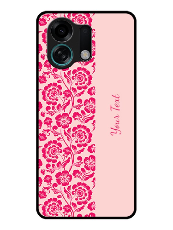 Custom Oppo K13 Turbo Pro 5G Custom Glass Phone Case - Attractive Floral Pattern Design