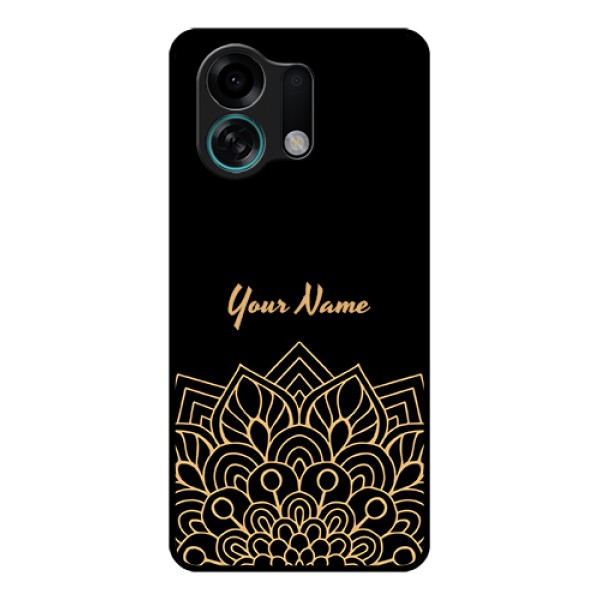 Oppo K13 Turbo Pro 5G Custom Glass Phone Case - Golden Mandala Design
