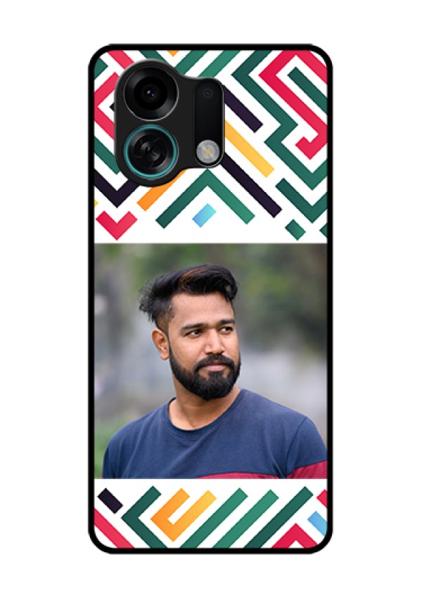 Oppo K13 Turbo Pro 5G Custom Glass Phone Case - Colorful Maze Pattern Design