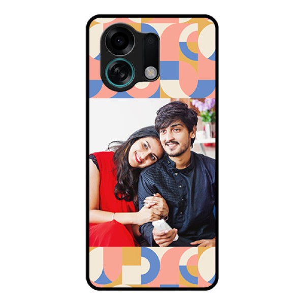 Oppo K13 Turbo Pro 5G Custom Glass Phone Case - Semi - Circle Maze Pattern Design