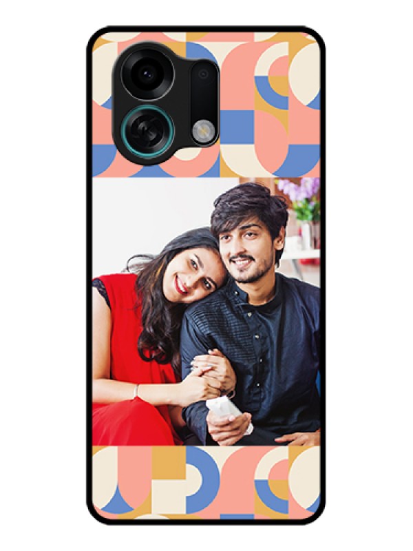 Custom Oppo K13 Turbo Pro 5G Custom Glass Phone Case - Semi - Circle Maze Pattern Design