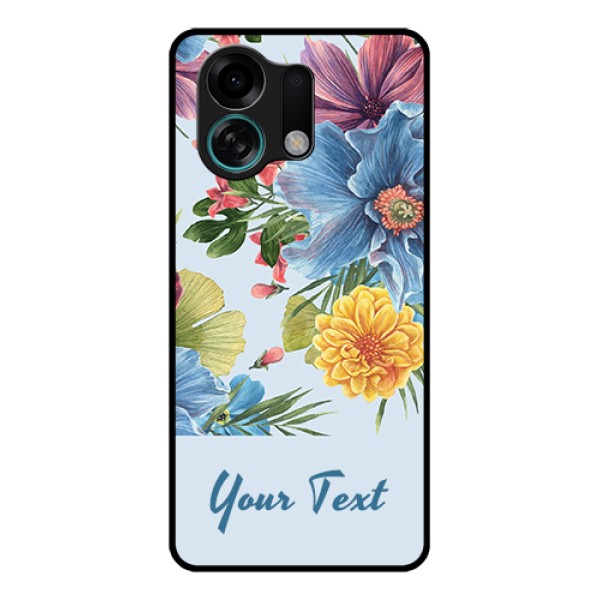 Oppo K13 Turbo Pro 5G Custom Glass Phone Case - Stunning Watercolored Flowers Painting Design Oppo K13 Turbo Pro 5G Custom Glass Phone Case - Stunning Watercolored Flowers Painting Design