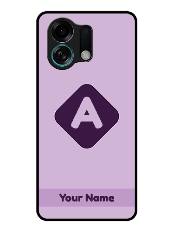 Custom Oppo K13 Turbo Pro 5G Custom Glass Phone Case - Custom Letter In Curved Badge Design