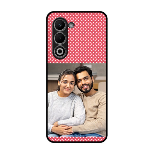Oppo K13x 5G Custom Glass Phone Case - White Dotted Design