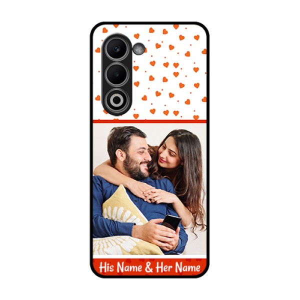 Oppo K13x 5G Custom Glass Phone Case - Orange Love Symbol Design Oppo K13x 5G Custom Glass Phone Case - Orange Love Symbol Design