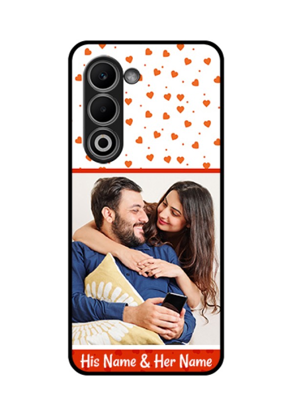 Oppo K13x 5G Custom Glass Phone Case - Orange Love Symbol Design