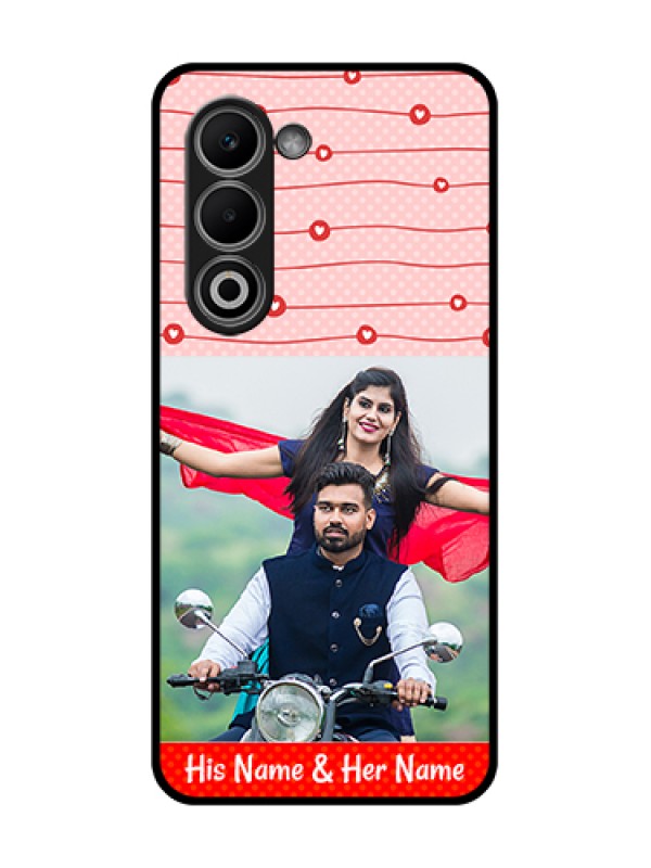 Custom Oppo K13x 5G Custom Glass Phone Case - Red Pattern Case Design